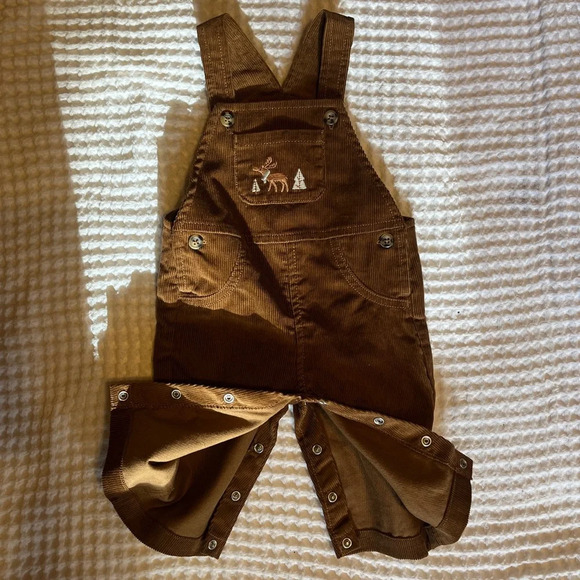 Carter’s Brown Corduroy Overalls with Moose - Picture 7 of 7